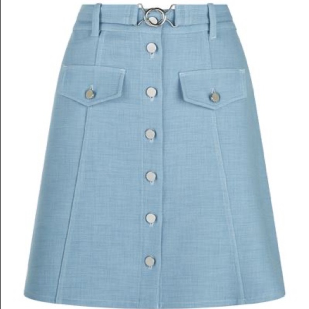 NWT Maje Button Up Skirt w/ Belt